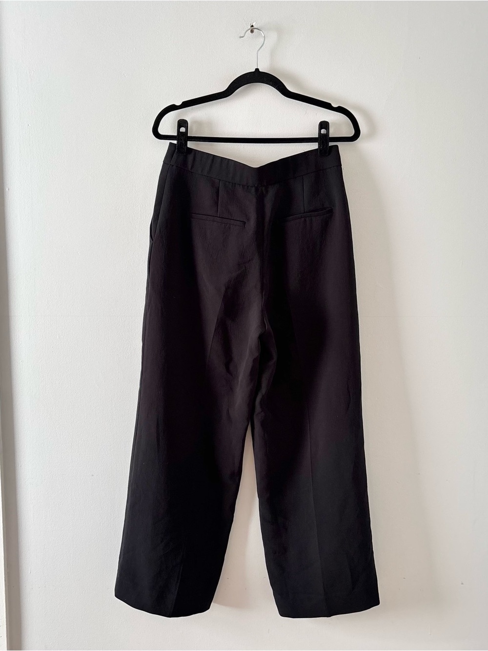 Aritzia The Limitless Pant Crepette Classic Fit Trouser Elastic Back Waist Black - Picture 6 of 11